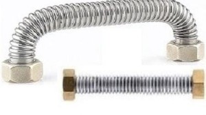 Flexible inox sans tresse pour eau et vapeur avec raccords laiton